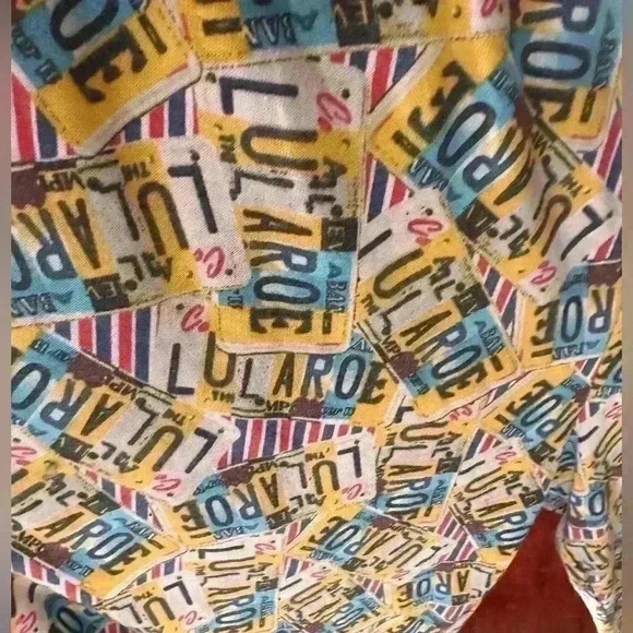 Lularoe 2X license plate Jax joggers NWT. Elastic bottom , drawstring & pockets. - Picture 11 of 12